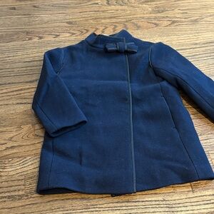 Crewcuts wool peacoat with bow detail